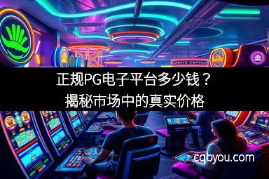 正规PG电子平台多少钱？揭秘市场中的真实价格